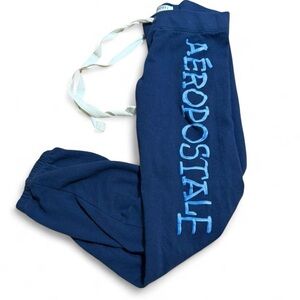 Vintage Y2K Aeropostale Navy Logo Sweatpants XS